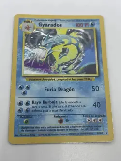 1999 Pokemon Base Set Spanish Gyarados 6/102 Holo Rare WOTC Vintage MP - Image 2