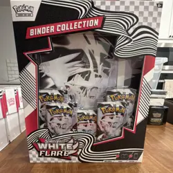 4 Pokemon Scarlet & Violet White Flare Binder 9-Pocket Reshiram TCG Collection - Image 1