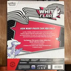 4 Pokemon Scarlet & Violet White Flare Binder 9-Pocket Reshiram TCG Collection - Image 2