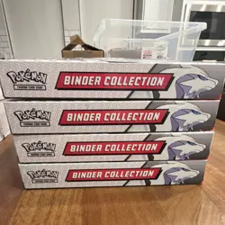 4 Pokemon Scarlet & Violet White Flare Binder 9-Pocket Reshiram TCG Collection - Image 3