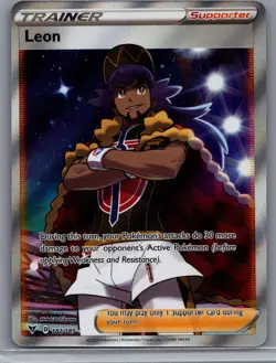 Pokemon Vivid Voltage Leon Full Art Trainer 182/185 - Image 1