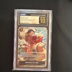 2025 One Piece PC Best Selection V.3 Promo Monkey D. Luffy P-075 CGC 10 PRISTINE - Image 1