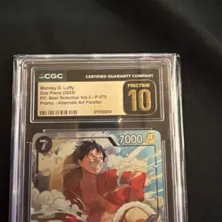 2025 One Piece PC Best Selection V.3 Promo Monkey D. Luffy P-075 CGC 10 PRISTINE - Image 3