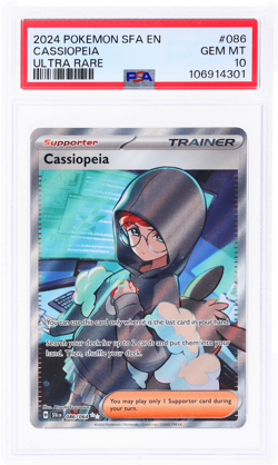 2024 Pokemon Scarlet and Violet Shrouded Fable Cassiopeia Ultra Rare PSA 10 - Image 1
