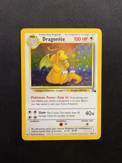 Dragonite 4/62 Pokemon Fossil Holo Rare Unlimted 1999 - Image 1