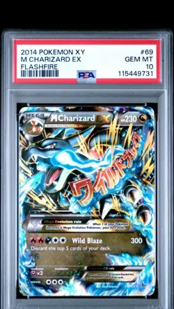 2014 POKEMON XY FLASHFIRE #69 M CHARIZARD EX PSA 10 - Image 1