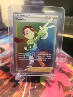 Pokemon TCG SWSH Silver Tempest Candice 204/195 Full Art Rainbow Secret Rare NM! - Image 1