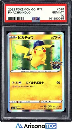 Pokemon 2022 Pikachu 028/071 Holo R Pokemon GO Japanese GEM MINT PSA 10 - Image 1