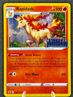 Pokemon TCG: Rapidash (Prerelease) STAFF -SWSH270 -Sword & Shield Promo - Image 1
