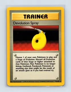 Devolution Spray 72/102 Rare Base Set Unlimited Pokemon Lightly Played - Image 1