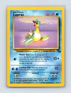 Lapras 25/62 Rare Fossil Pokemon Unlimited Lightly Played - Image 1