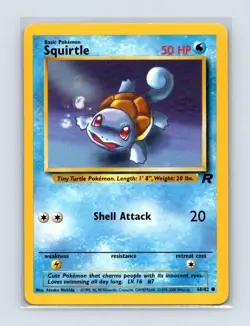Squirtle 68/82 Common Team Rocket Pokemon Unlimited Lightly Played - Image 1