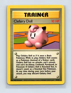 Clefairy Doll 70/102 Rare Base Set Unlimited Pokemon Lightly Played - Image 1