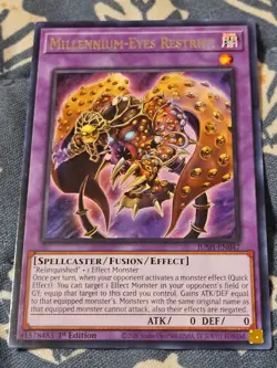 Millennium-Eyes Restrict x1 JUSH-EN047 Justice Hunters Yugioh - Image 2