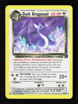Dark Dragonair 33/82 Uncommon Team Rocket Pokemon Unlimited Lightly Played - Image 1