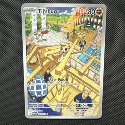Pokemon Timburr 183/167 Sv06 Twilight Masquerade Illustration Rare Holo HP 80 - Image 1