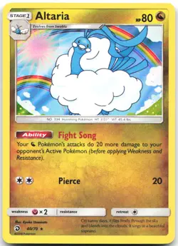 Altaria 40/70 Holo Rare Dragon Majesty Pokemon Holo Moderately Played - Image 1