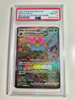 2023 POKEMON MEW EN-151 SPECIAL ILLUSTRATION RARE #198 VENUSAUR EX PSA 8 - Image 1
