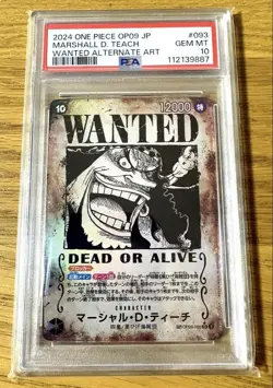 PSA10 Marshall D. Teach Wanted Poster One Piece Card Japanese - Image 1