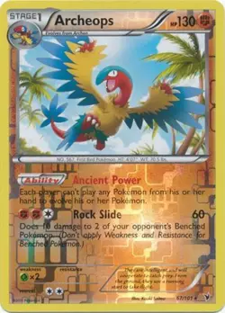 1x Archeops - 67/101 - Rare - Reverse Holo Lightly Played Pokemon BW - Noble Vic - Image 1