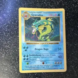 Pokemon Gyarados 6/102 Base Set Holo Unlimited 100 HP English 1999 TCG - Image 1