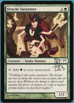Orochi Sustainer Champions of Kamigawa NM Common SIGNED CARD (295002) ABUGames - Image 1