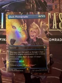 MTG Flash Photography (Borderless) Commander: Final Fantasy Foil NM - Image 1