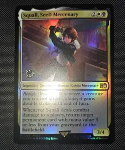 MTG FOIL Squall, SeeD Mercenary 0243 Prerelease Promo NM - Image 1