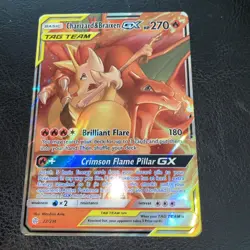 Charizard & Braixen GX 22/236 Cosmic Eclipse Tag Team Ultra Rare Pokemon Card - Image 1