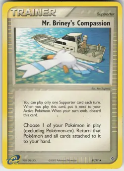 Mr. Briney's Compassion 87/97 Uncommon Dragon Pokemon Moderately Played - Image 1