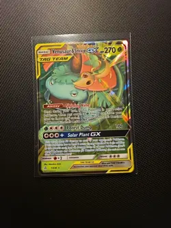 Pokemon TCG Venusaur & Snivy GX 1/236 Ultra Rare Cosmic Eclipse (Tag Team) - Image 1