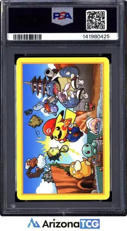 Pokemon 2016 Mario Pikachu 5 Of Diamonds Playing Cards Japanese PSA 9 - Image 2