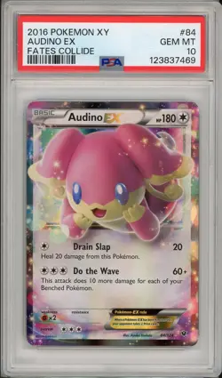 2016 Pokemon XY Fates Collide Audino EX #84 PSA 10 - Image 1