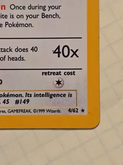 Pokemon TCG Dragonite Fossil 4/62 Holo Rare MP - Image 5