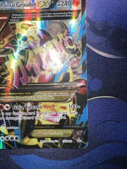 DAMAGED Pokemon TCG Primal Groudon EX Mega Holo Rare 151/160 Primal Clash Card - Image 4