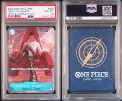 PSA10 Dracule Mihawk SR Parallel OP01-070 One Piece Card Japanese - Image 1