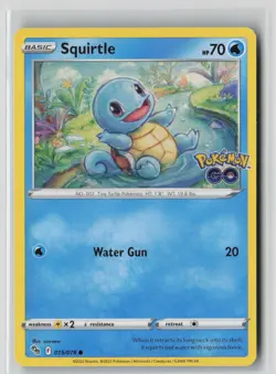 Squirtle 015/078 Common Pokemon GO Pokemon NM - Image 1