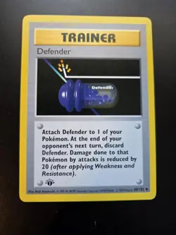 Pokemon Defender Base Set Shadowless 1st Edition Uncommon Trainer 80/102 Regular - Image 1