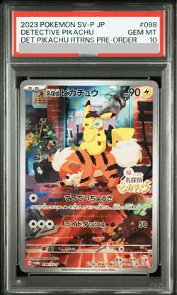 PSA10 Detective Pikachu 098/SV-P Nintendo Switch Promo Gem Mint Pokemon Card jp - Image 1