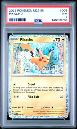 2023 POKEMON M23 EN-MCDONALD'S COLLECTION #006 PIKACHU PSA 7 - Image 1