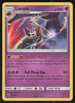 Lunala 70/168 Holo Rare Celestial Storm Pokemon Lightly Played - Image 1