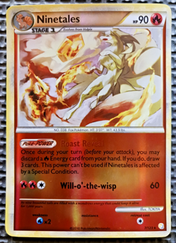 2010 Pokemon Heartgold & Soulsilver #7 Ninetales Reverse Holo LP+ - Image 1
