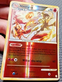 2010 Pokemon Heartgold & Soulsilver #7 Ninetales Reverse Holo LP+ - Image 3