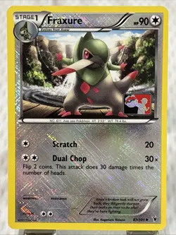 Fraxure 87/101 Reverse Holo League Promo Noble Victories Pokemon Card - Image 1