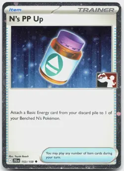 N's PP Up 153/159 Uncommon Prize Pack Series Cards Pokemon Holo Near Mint - Image 1