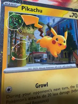 PIKACHU 018/091 HOLO COSMOS SWIRL 🌀 TRICK OR TRADE BOOSTER 2024 POKEMON NM/M - Image 4