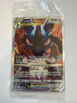 Pokemon TCG Lucario VSTAR SWSH291 Sword & Shield Promo Holo Card Sealed - Image 1