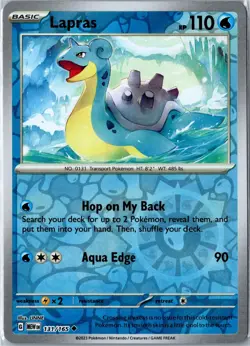Lapras 131/165 151 Uncommon Reverse Holo Near Mint English - Image 1