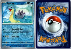 Lapras 131/165 151 Uncommon Reverse Holo Near Mint English - Image 3