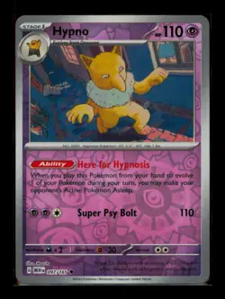 Pokemon Hypno 097/165 Sv: Scarlet & Violet 151 Reverse Holo - Image 1